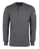 Bulwark Men's Long Sleeve Tagless Henley Shirt