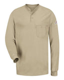 Bulwark Men's Long Sleeve Tagless Henley Shirt