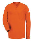 Bulwark Men's Long Sleeve Tagless Henley Shirt
